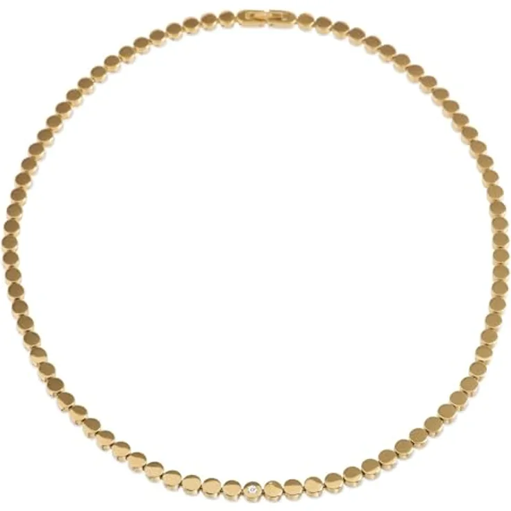 Boccia Titan-Collier für Damen, Goldfarben mit Diamant und Klappverschluss