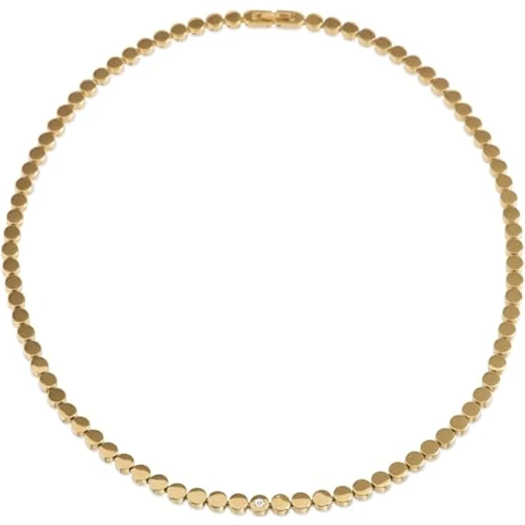 Boccia Titan-Collier für Damen, Goldfarben mit Diamant und Klappverschluss