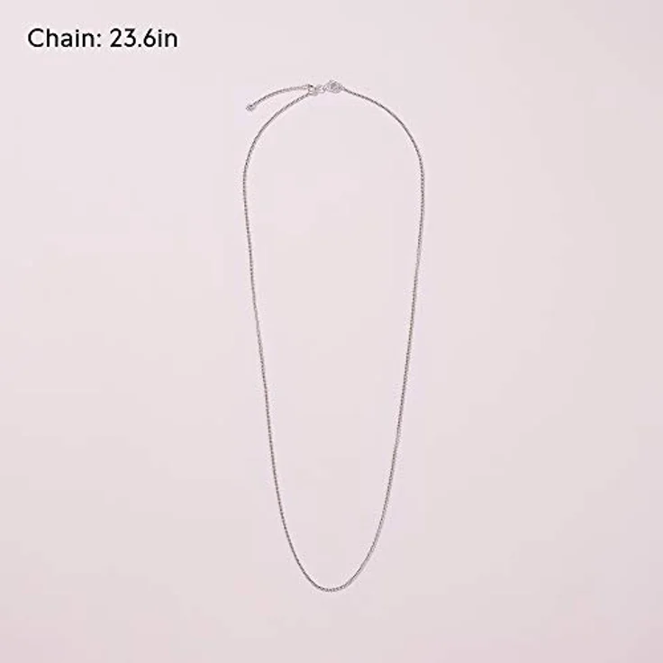 PANDORA Damen-Kette ohne Anhänger, 925 Sterling Silber, verstellbar mit Schiebeverschluss und verschlungenen Kettengliedern – Bild 5