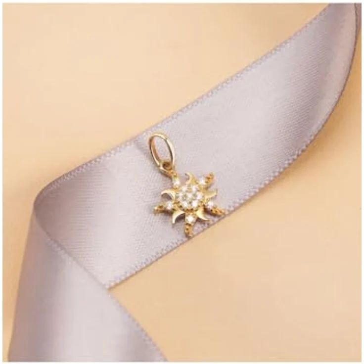 FAVS Damen-Anhänger 375er Gelbgold mit 25 Zirkonia, One Size – Bild 3