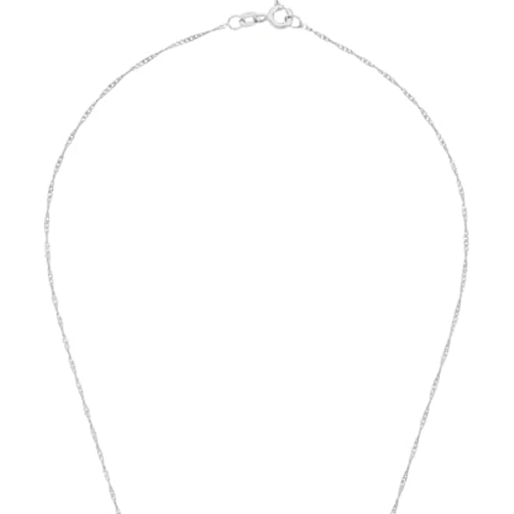 Amor Kette mit Herz-Anhänger aus 925 Sterling Silber, Zirkonia synth., 45 cm, weiß, in Geschenkbox – Bild 3
