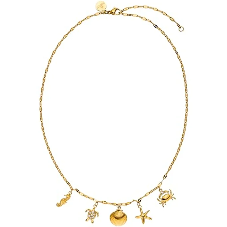 Purelei Underwater World Kette Damen, gold – Wasserfeste Halskette aus Edelstahl, verstellbare Länge 40-45 cm, elegantes Design für individuellen Look – Bild 1