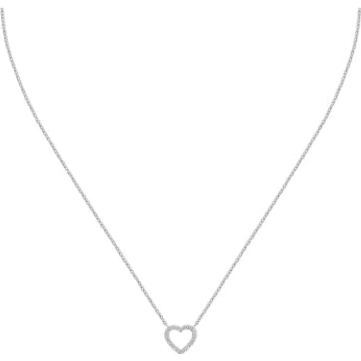 FAVS Damen-Halskette 925er Silber mit 40 Zirkonia, One Size – Bild 1