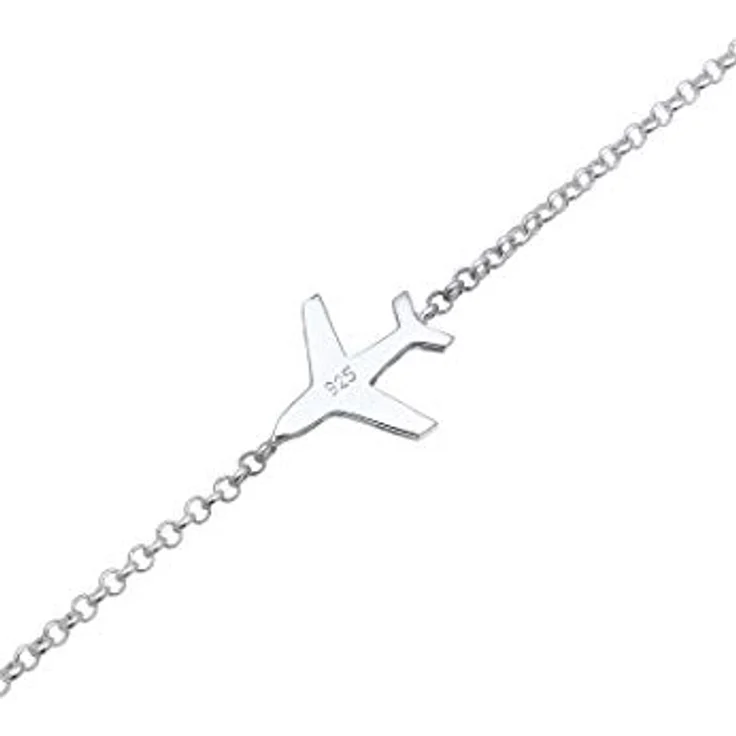 Elli Armband Damen Flugzeug Travel Reise, 925 Sterling Silber, filigranes Design, handgefertigt – Bild 3