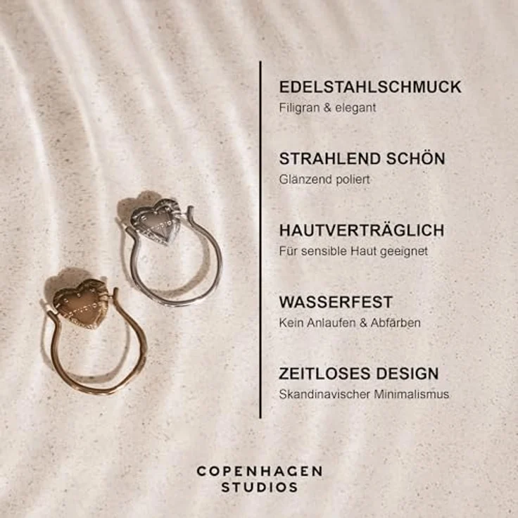 COPENHAGEN STUDIOS Ring Balloon Hearts, Damenring mit Herz-Design, silber, Gr. 56, Edelstahl poliert, wasserfest & hautfreundlich – Bild 3