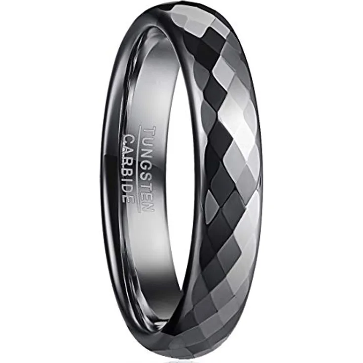083BASE Wolfram-Ringe Unisex, 2mm breit, Kuppelform mit Comfort Fit Design, Silber, für Damen und Herren