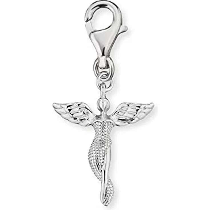 Engelsrufer Damen Charm Anhänger Schutzengel Symbol aus Sterling Silber, nickelfrei mit Karabinerverschluss, rhodiniert – Bild 1