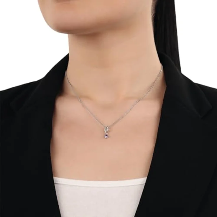 Amor Charm "Geburtsstein" 925 Sterling Silber Damen Charm mit synthetischen Zirkonia, 1,5 cm, Silber, kommt in Schmuck Geschenk Box – Bild 5