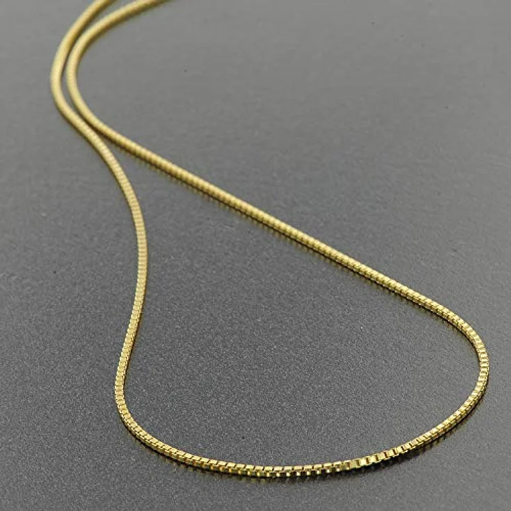 trendor Venezianer Kette 333 Gold, 0,9 mm Echtgold Halskette für Anhänger, 38 cm, edles Geschenk in Geschenkbox – Bild 4