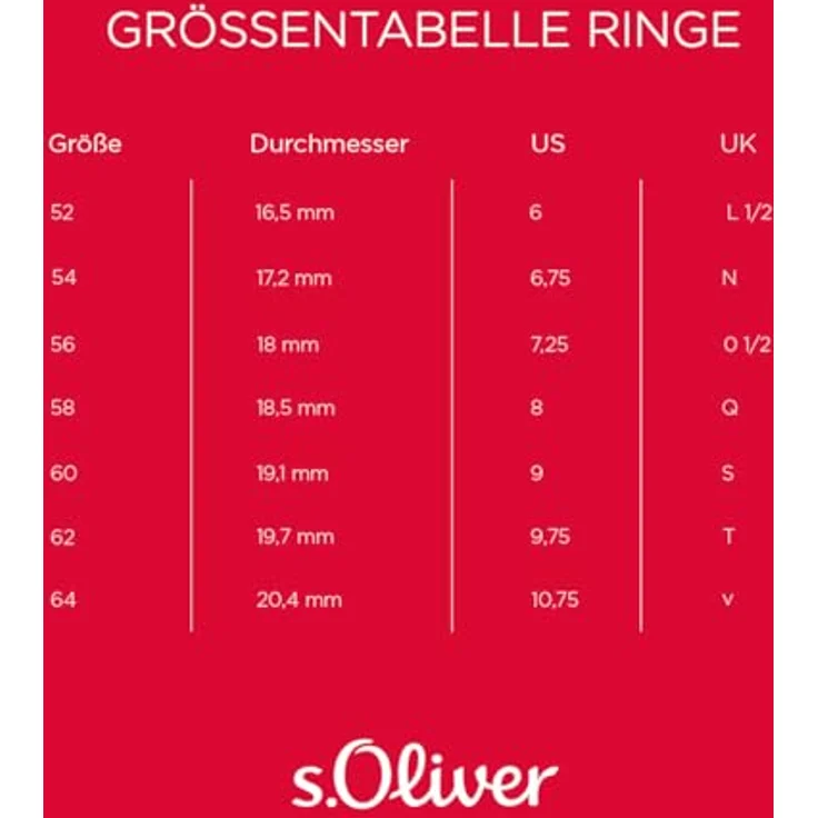 s.Oliver Damenring Edelstahl, mit Kristall, Breite 18 mm, apricot, in Schmuck Geschenk Box – Bild 4