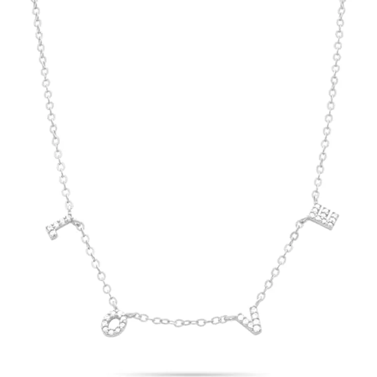 Tamaris Halskette TJ-0698-N-45, 925 Silber in Silber mit Zirkoniasteinen, 45 cm mit Karabinerverschluss – Bild 1