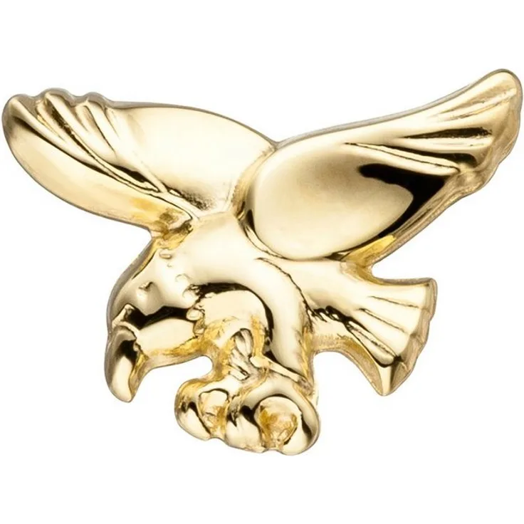 JOBO Single-Ohrstecker Adler, 585 Gelbgold, Höhe 7,6 mm, Breite 10,1 mm, Gewicht 0,4 g