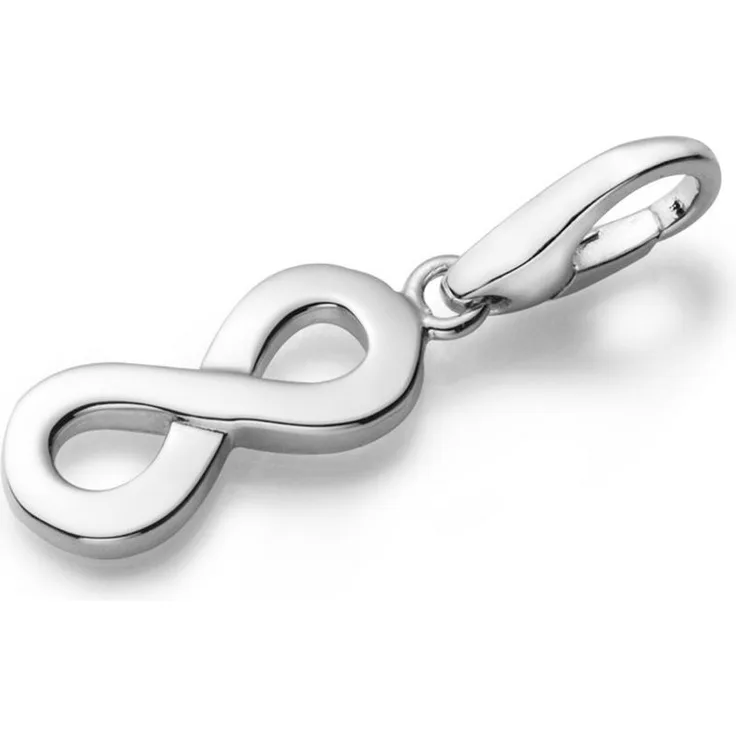 GIORGIO MARTELLO MILANO Charm-Einhänger Infinity, Silber 925 mit Rhodiumschutz und Clipverschluss