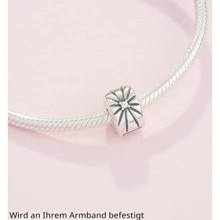 Pandora Charm Moments Funkelnder Sonnenstrahl Clip 798614C01, Charm-Anhänger mit funkelndem Design – Bild 5