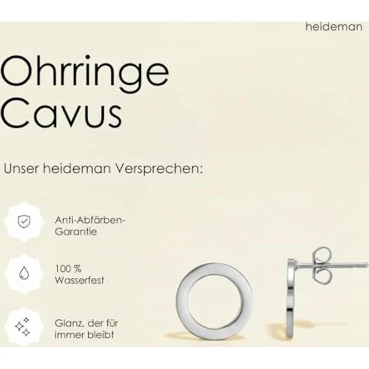 Heideman Ohrringe Damen Edelstahl Ohrstecker, zeitlos matt-silber, hypoallergen & nickelfrei, elegant für jeden Anlass – Bild 4