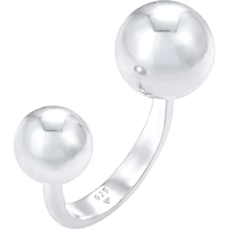 Elli Fingerring Statement Kugeln, 925er Silber, verstellbar von Größe 52-58