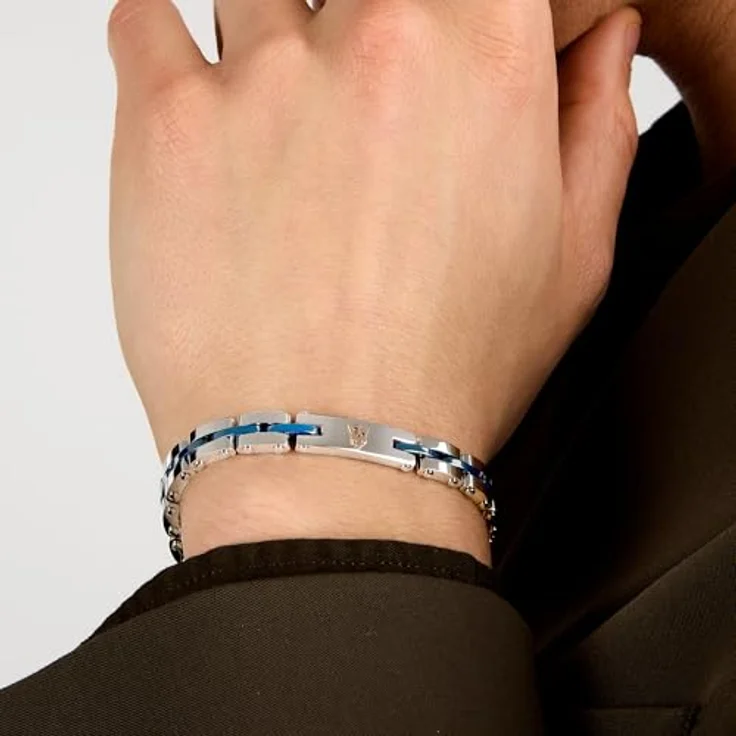 Maserati Herrenarmband JM220ASR08, Jewels Kollektion aus Edelstahl und Keramik, 20,9 cm, Clipverschluss, Originalverpackung mit 2 Jahren Garantie – Bild 5