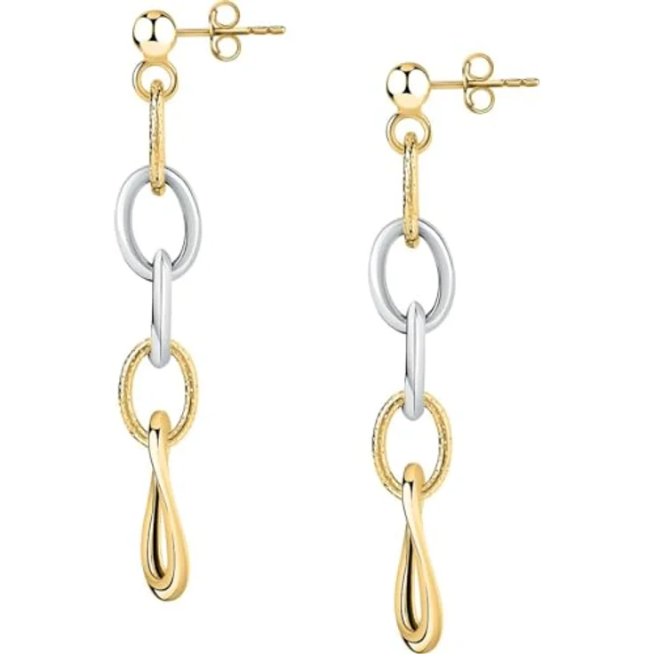CHRIST Damen-Ohrhänger 585er Gelbgold und 585er Weißgold, zeitloses Design, One Size, Modell 89131979 – Bild 3