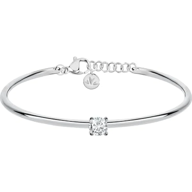 Morellato Damenarmband CERCHI Kollektion, Edelstahl mit Steinen, Durchmesser 6.03 cm, Karabinerverschluss, SAKM63 – Bild 1