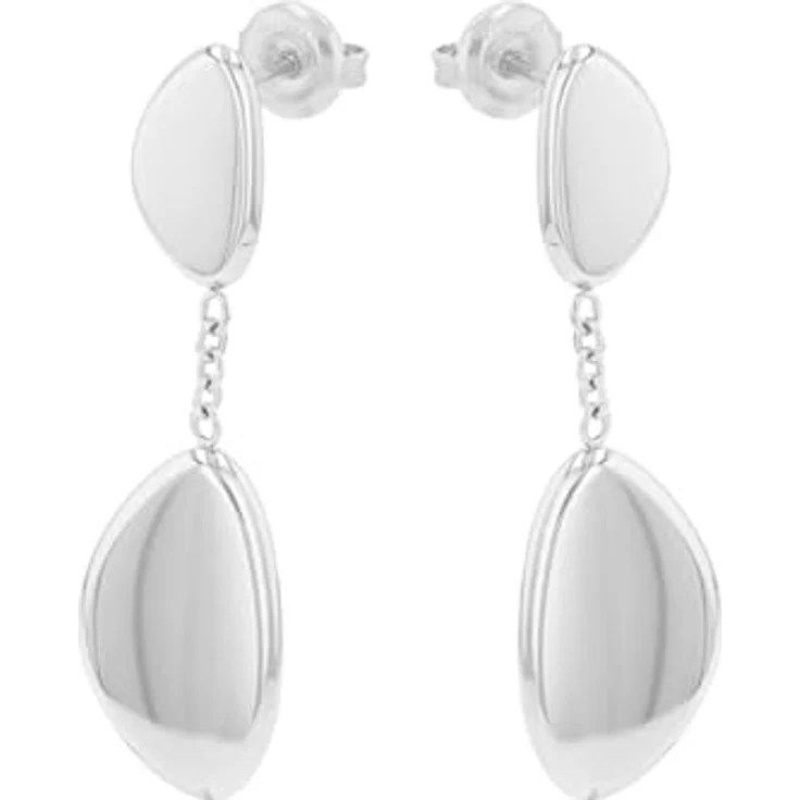 s.Oliver Ohrhänger Edelstahl Damen Ohrschmuck, gravierbar, 3,8 cm, Silber, in Schmuck Geschenk Box, 2035526 – Bild 3