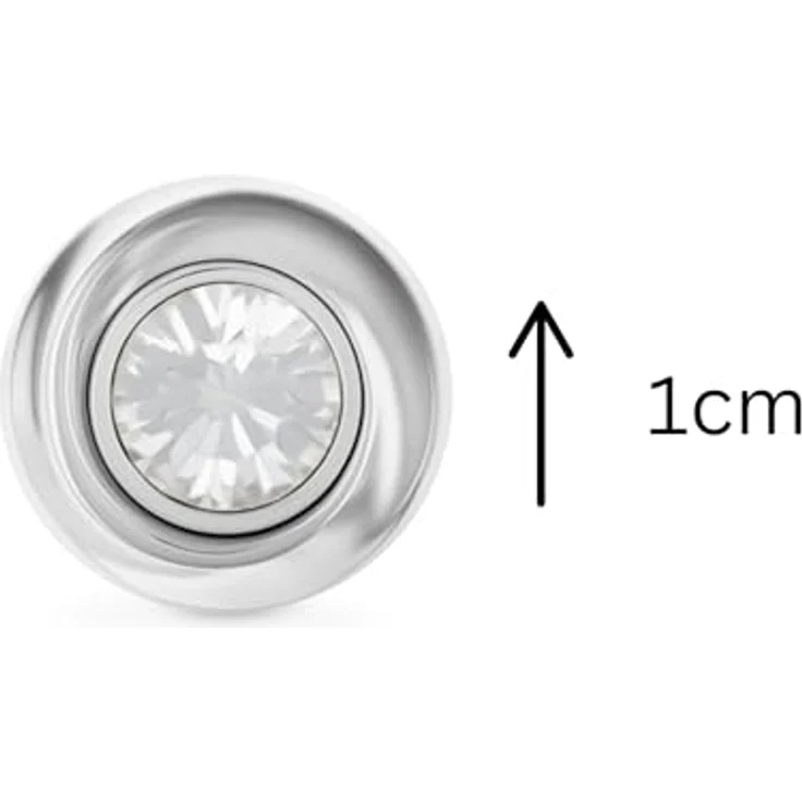 Calvin Klein TWISTED BEZEL SOLITAIRE Ohrstecker mit Preciosa Crystal, silber – Bild 2