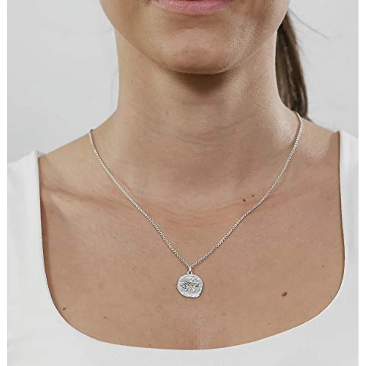 trendor Sternzeichen Stier Halskette aus 925 Silber, Ø 16 mm, rhodiniert, 50 cm, für Damen, Herren und Kinder – Bild 5