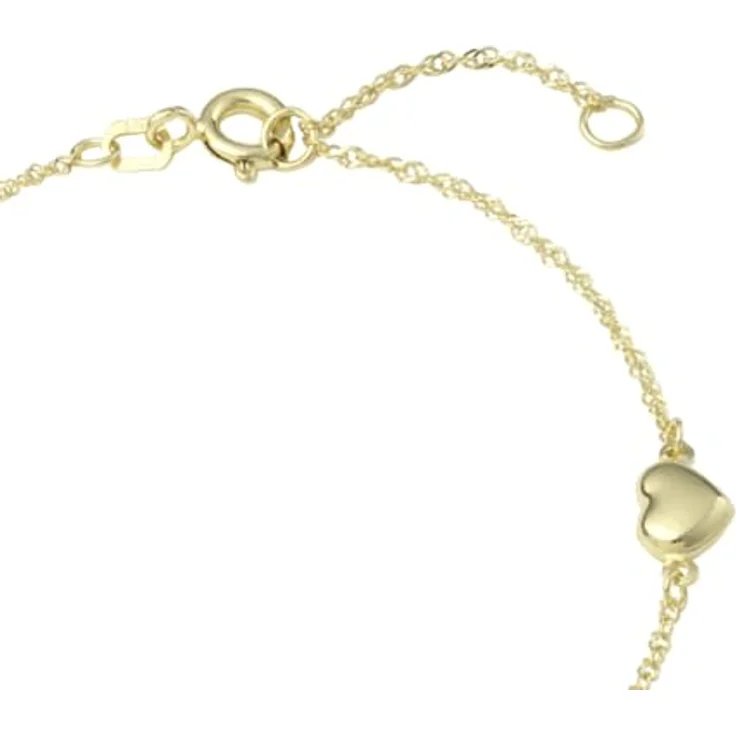 Amor 375er Gold-Armband Damen, 17 cm + 2 cm Verlängerung, mit 3 Herzanhängern, Singapurkette, Schmuck Geschenkbox – Bild 3