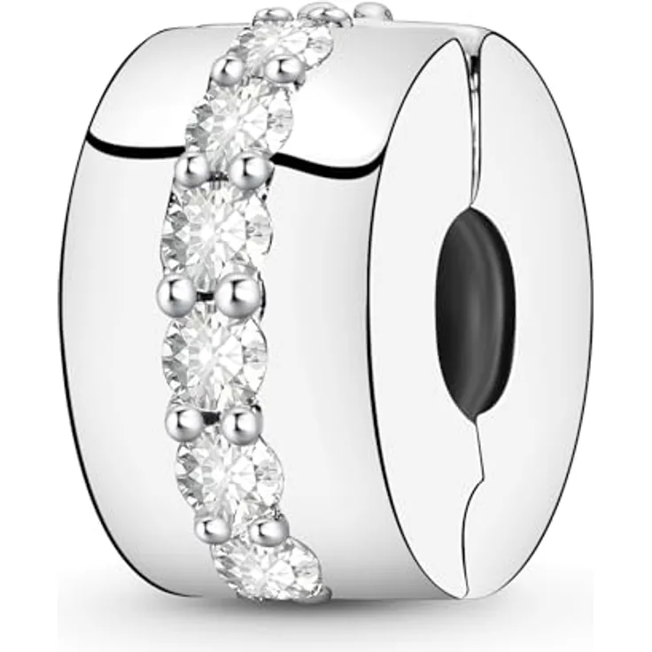 Ruaidhra Sterling Silber S925 Zirkon Charm Stopper & Beads, Rosa Glühwürmchen Blume für Damen, kompatibel mit Armbändern und Halsketten, hypoallergen