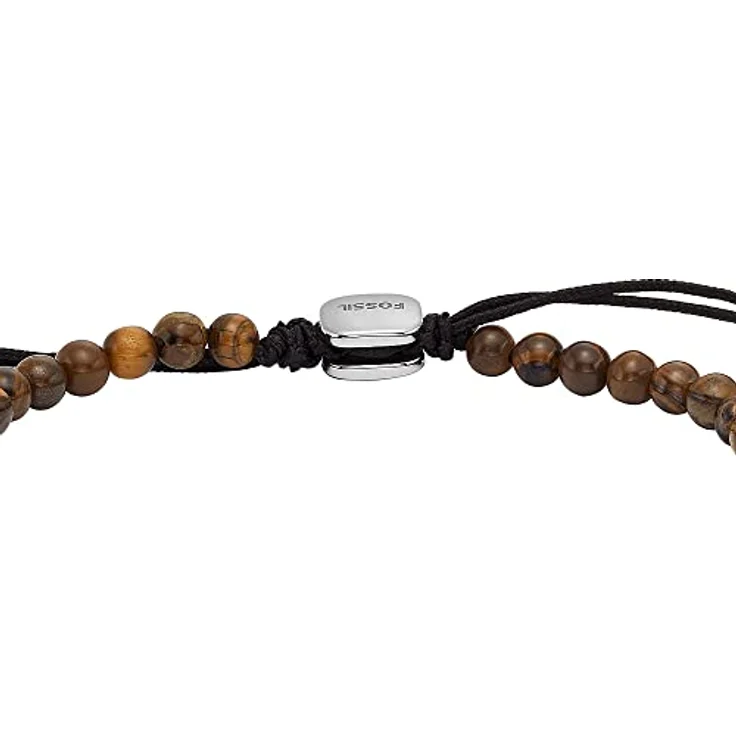 Fossil JF04413040, Herren Armband aus poliertem Edelstahl, silber, Länge 250mm, Breite 4mm, Schiebereglerverschluss – Bild 3