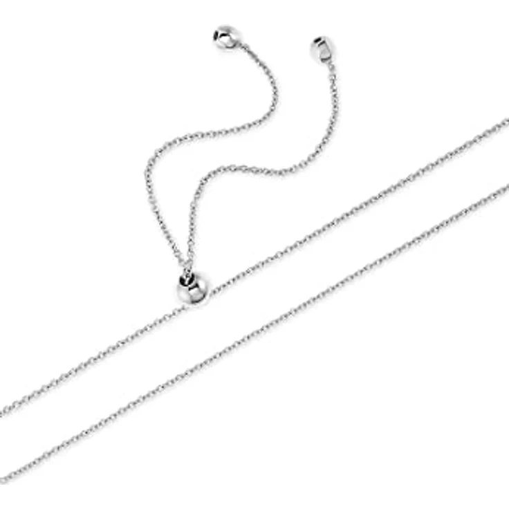 JETTE Damen-Kette aus 925er Silber mit 152 Zirkonia, 90 cm Länge, eleganter Anhänger – Bild 2
