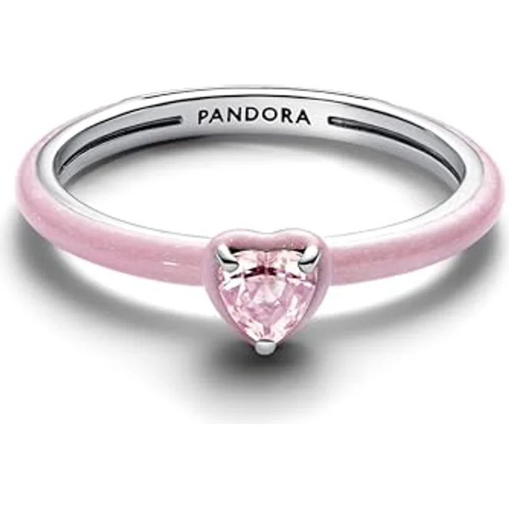 PANDORA Me Rosafarbenes Chakra Herz Ring, Sterling Silber mit vergoldeter Metalllegierung und künstlichem Kristall, Größe 52, 193088C02-52 – Bild 2