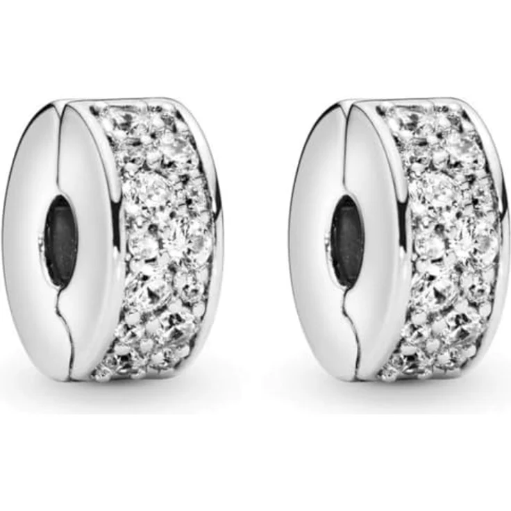 WEIMU Charms Stopper 925 Sterling Silber, Hypoallergen Bead Charm Spacer für Armbänder und Halsketten, weiß – Bild 1
