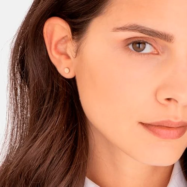 LIEBESKIND Damen Ohrstecker goldfarben aus Edelstahl, 0,5 cm mit Steckverschluss – Bild 2