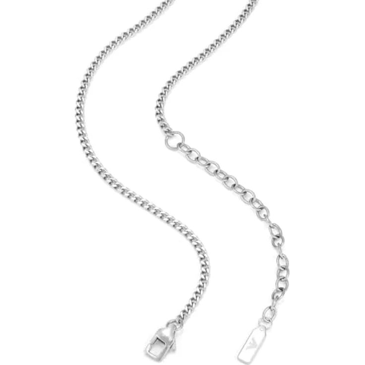 Emporio Armani Silberfarbene Herren Halskette EGS3309040, Edelstahl mit mattem und glänzendem Finish, 525 mm Länge – Bild 4