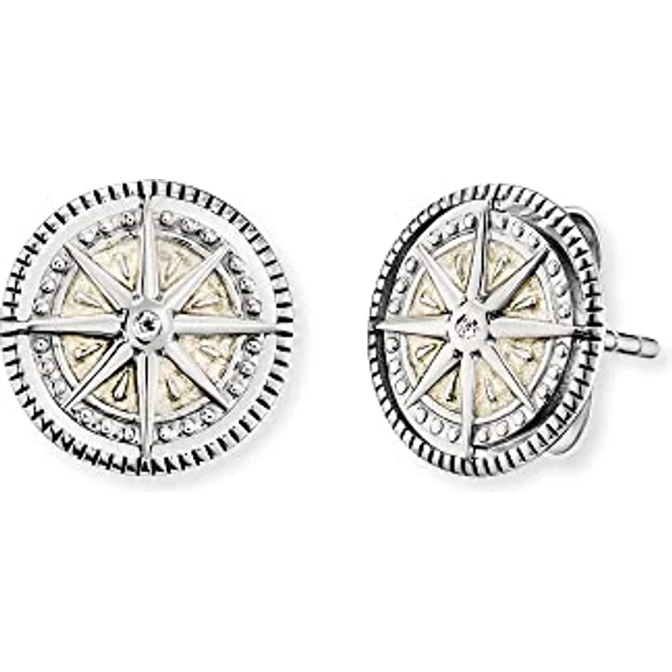 Engelsrufer Damen Ohrstecker Lebensblume, Sterling Silber mit multicolor Zirkonia, nickelfrei, Steckverschluss