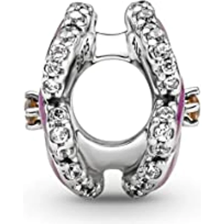 Pandora 790777C01 Charm, Silber mit pinkfarbenem Stiefmütterchen, 925 Sterlingsilber, Emaille und Zirkonia – Bild 4