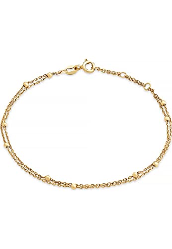 CHRIST Damen-Armband 375er Gelbgold, elegante Goldkreation, 19 cm Länge, One Size, in Geschenkbox
