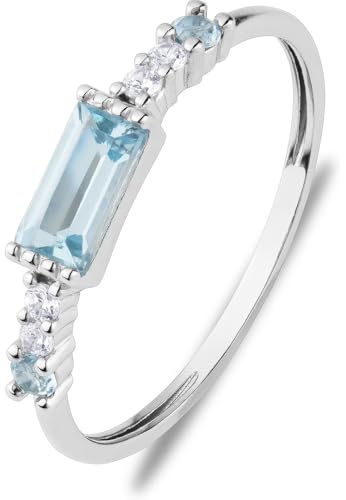 CHRIST Damenring 1 Topas, Weißgold 52, zeitloses Schmuckstück