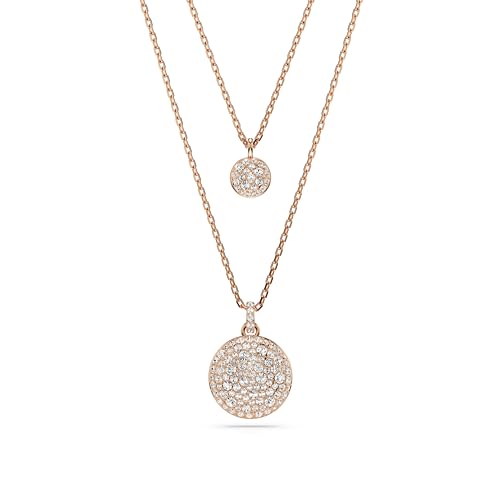 Swarovski Damen-Kette mit Kettenanhänger aus Metall und Kristall, One Size