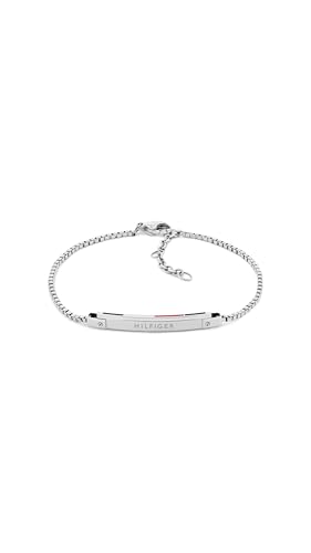 Tommy Hilfiger Jewelry Gliederarmband für Damen, Edelstahl mit ikonischer Flagge, verstellbar von 16 bis 19 cm, Karabinerverschluss