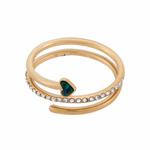 FOSSIL Offener Damenring aus Edelstahl, goldfarbig