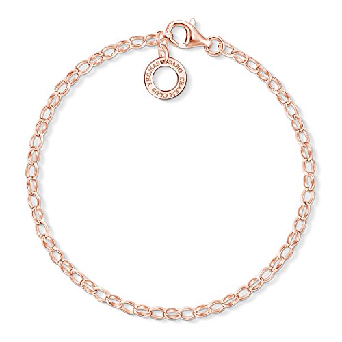 THOMAS SABO Charm-Armband 925er Sterlingsilber, 750er Roségold Vergoldung, längenverstellbar, roségoldfarben