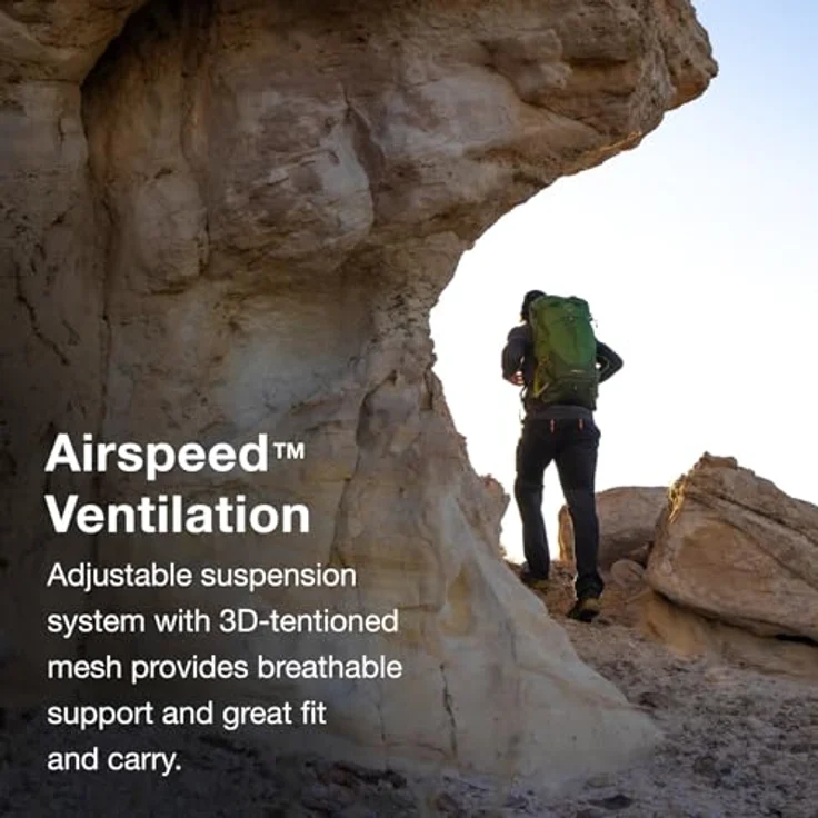 Osprey Stratos 34 Trekkingrucksack für Männer Seaweed/Matcha Green O/S, Bodenfach mit Reißverschluss und schwebendem Trennboden, atmungsaktiv – Bild 3