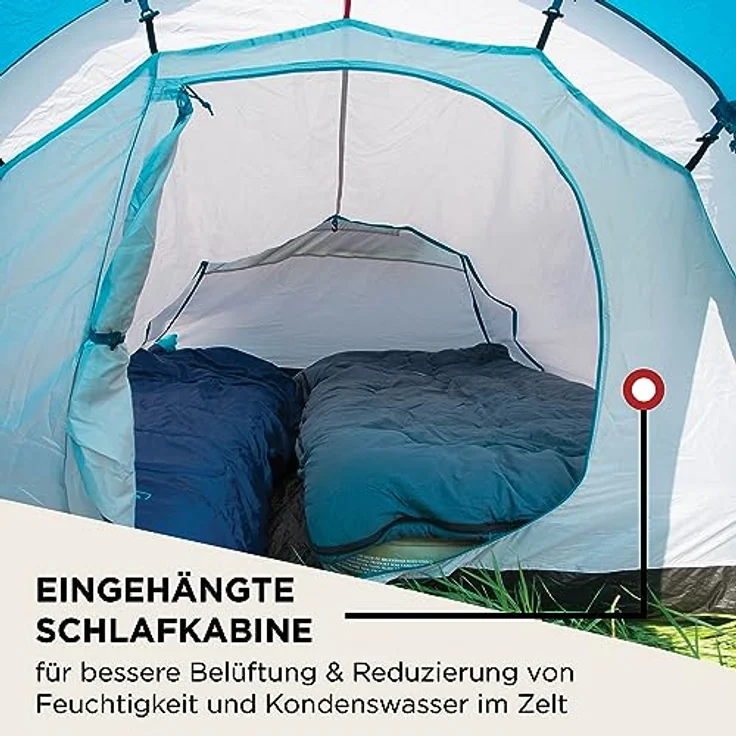 Coleman Zelt Cortes 3 Personen, Tunnelzelt, Festivalzelt wasserdicht WS 2.000mm – Bild 5