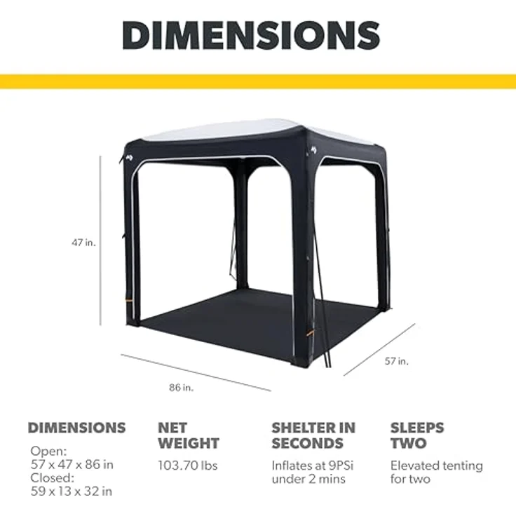 Kampa Dometic HUB 2 Redux Aufblasbarer Unterstand, Sportartikel – Bild 2