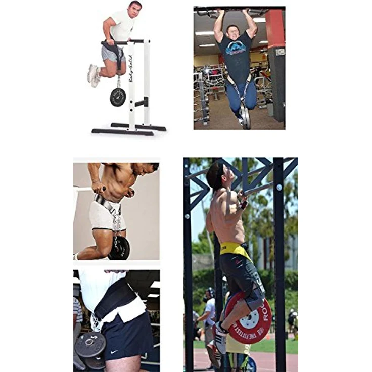 HemeraPhit Gewichtete Klimmzug Dips Gürtel Kette Doppel D Ring Gewichtheben Rückengurte Home Gym Zubehör Hüftgurt (doppelter D-Ring) – Bild 5