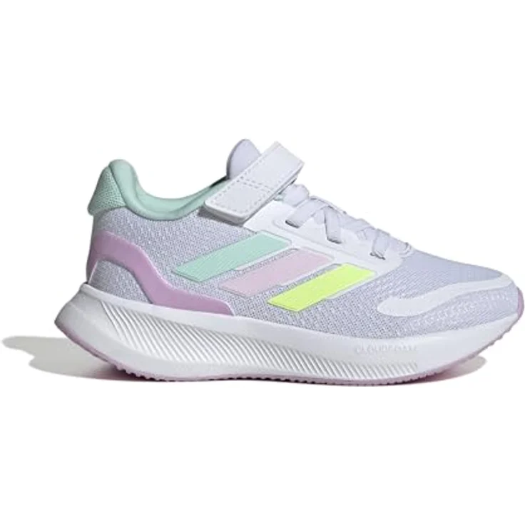 adidas Runfalcon 5 EL C, Laufschuhe für Mädchen, White/Mint/Pink, Cloudfoam Sohle, atmungsaktives Mesh-Design – Bild 2