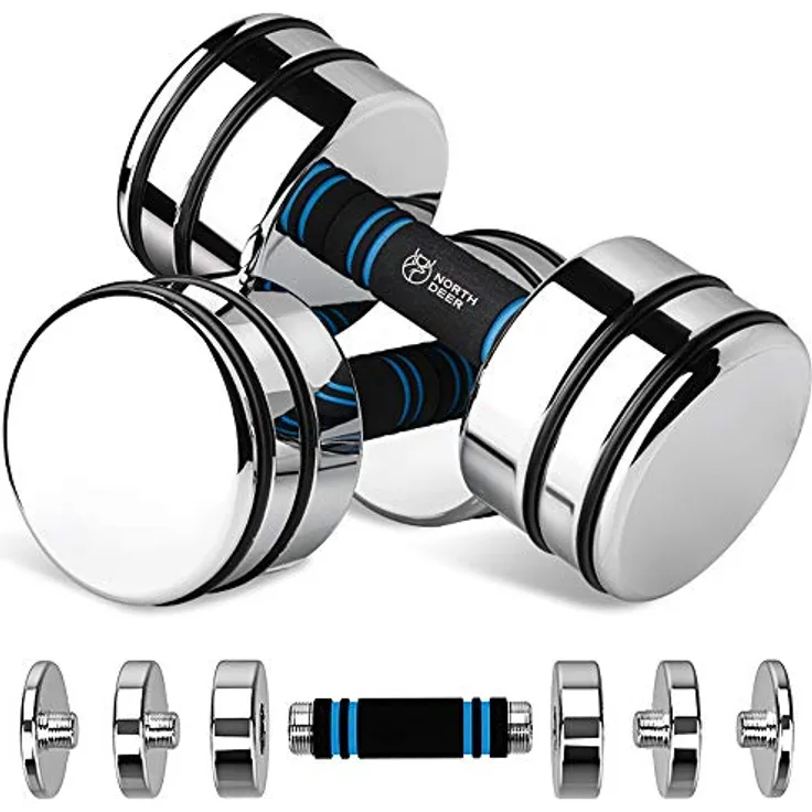 Kurzhanteln 2er Set 5kg (2,5kg/3,5kg/4kg/5kg) - Verstellbare Hanteln Set mit Schaumstoff-Griff - Hantelset Ultrakompakt für Zuhause (Standard-Version 5kg×2)