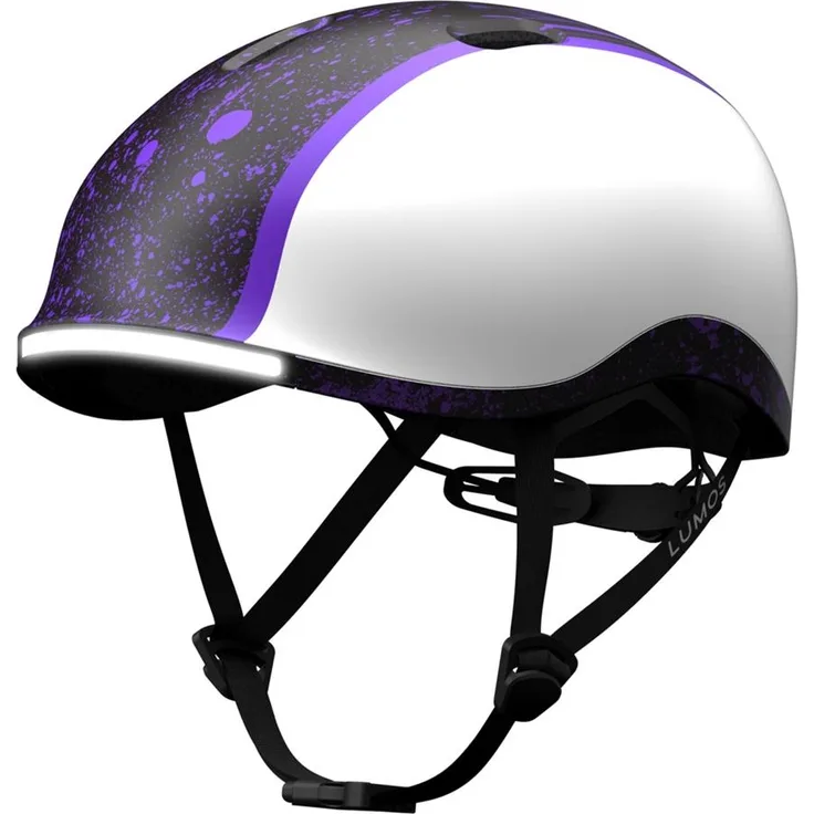 Lumos Nyxel Youth, Fahrradhelm für Kinder mit integriertem Licht, violett, S (52-56 cm)