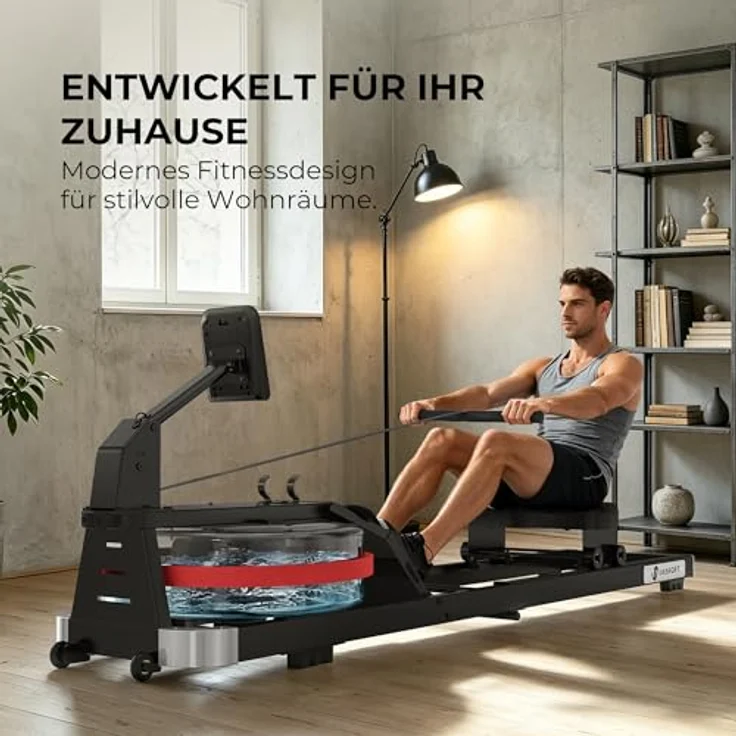JASPORT RE1 Wasser-Rudergerät klappbar, 14-L-Wassertank, Kinomap-kompatibel, LCD-Display, bis 150 kg belastbar – Bild 2